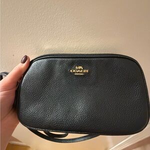 Coach Black Pebbled Leather Crossbody Bag